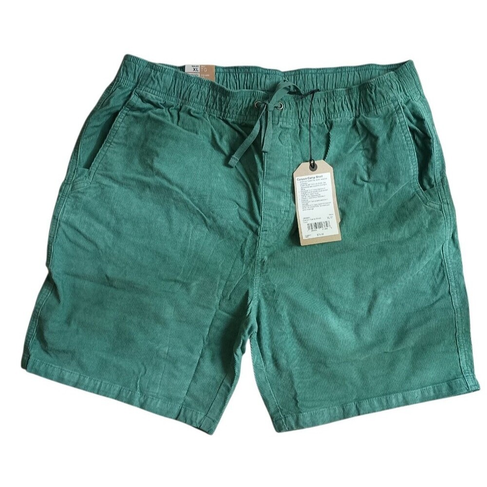 Prana Men's Green Flat Front Drawstring Shorts
